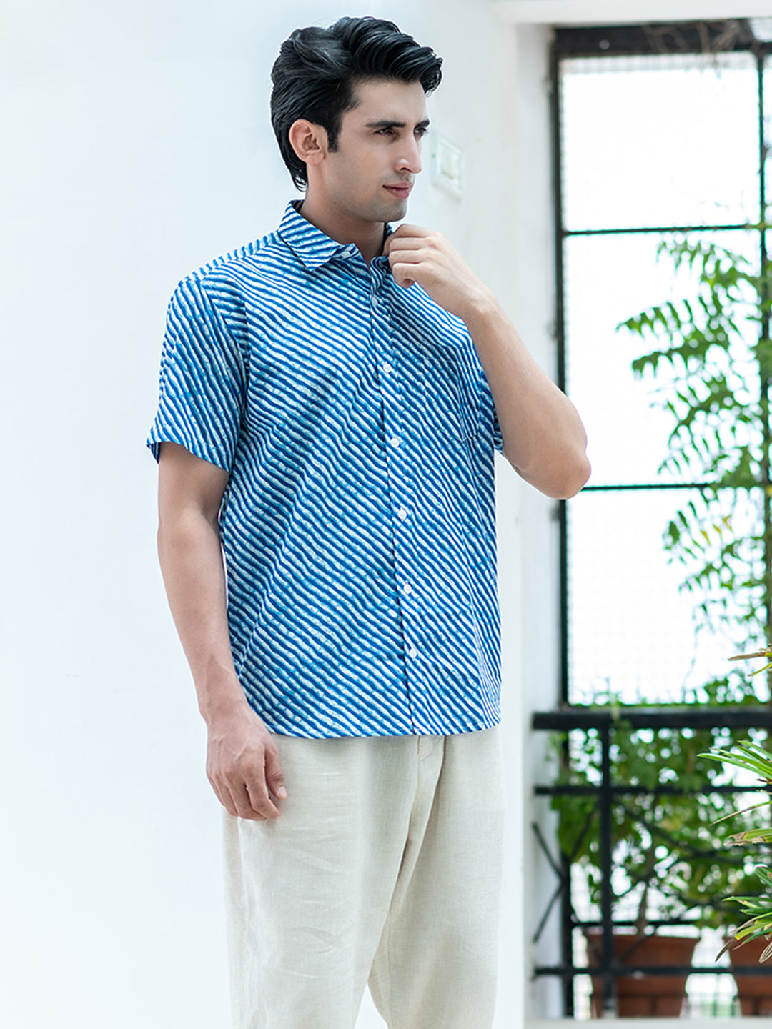 Buy Jaipuri Printed Half Sleeve Shirt Online | Tistabene - Tistabene
