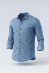 Faded Blue Denim Shirt