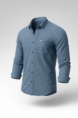 Full Sleeve Grey Denim Shirt