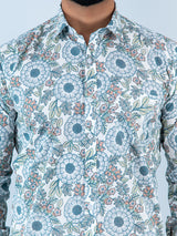Multi Floral Printed Full Sleeves Cotton Shirt