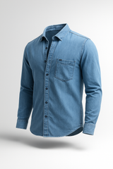 Full Sleeves Blue Denim Shirt