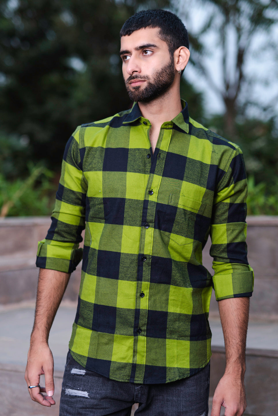 Green Check shirt