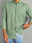 olive green shirt