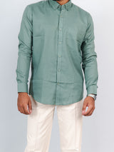 Olive Green Full Sleeves Cotton Shirt