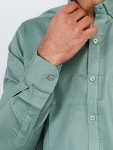 Olive Green Full Sleeves Cotton Shirt