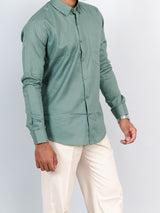 Olive Green Full Sleeves Cotton Shirt