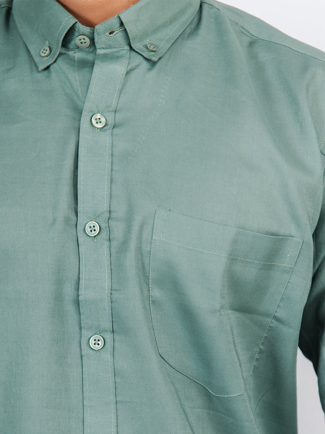 Olive Green Full Sleeves Cotton Shirt