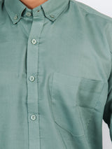 Olive Green Full Sleeves Cotton Shirt