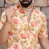 Smoke Floral Half Sleeve Printed shirt