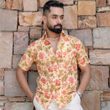 Smoke Floral Half Sleeve Printed shirt