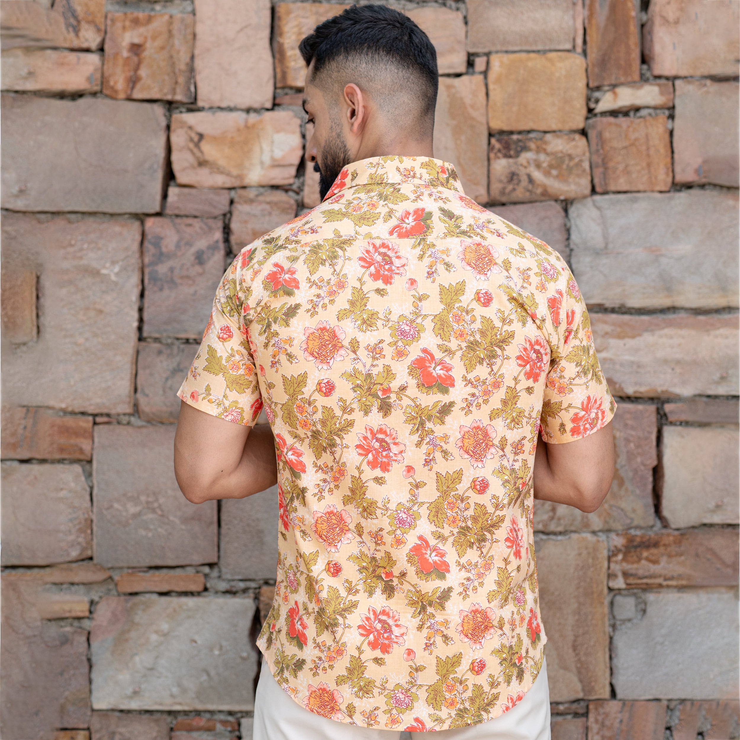Smoke Floral Half Sleeve Printed shirt