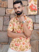 Smoke Floral Half Sleeve Printed shirt