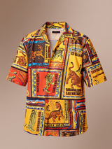 Japenese Animal Printed Casual Placement Print Oversized Shirt