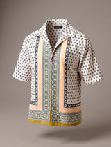 Off-White Placement Print cuban Collar Placement Print Oversized Shirt