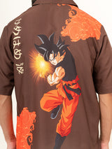 Goku All Over Placement Print Oversized Shirt