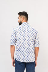 Sanganeri Bird Printed Shirt for Men