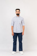 Sanganeri Bird Printed Shirt for Men