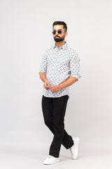 Sanganeri Bird Printed Shirt