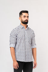Classic Sanganeri Elephant Printed Shirt For Men