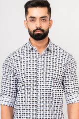 Classic Sanganeri Elephant Printed Shirt For Men