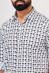 Classic Sanganeri Elephant Printed Shirt For Men