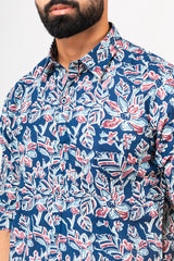 Multi Colored Floral Sanganeri Print Shirt