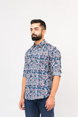 Multi Colored Floral Sanganeri Print Shirt