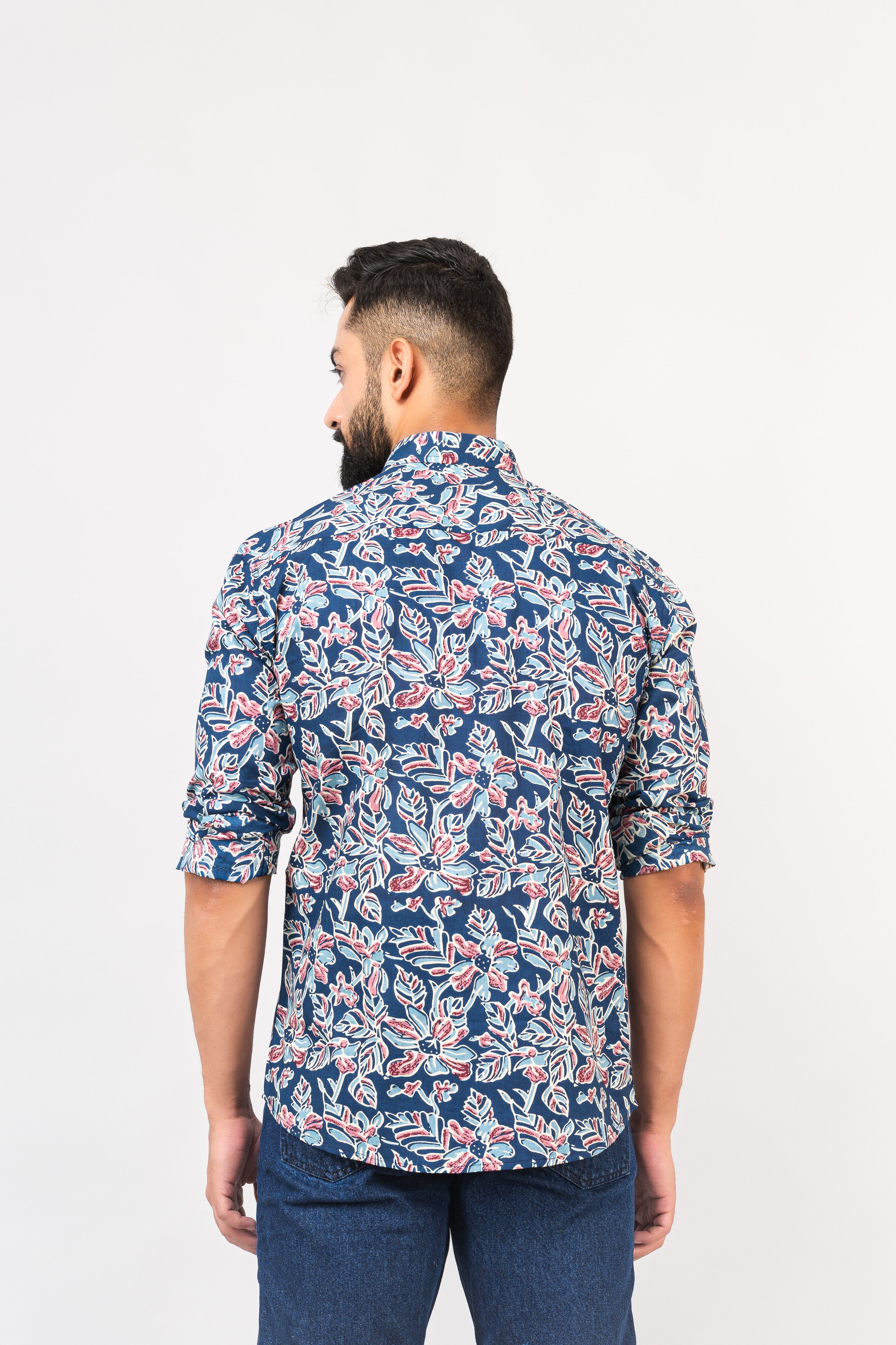 Multi Colored Floral Sanganeri Print Shirt