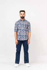 Multi Colored Floral Sanganeri Print Shirt
