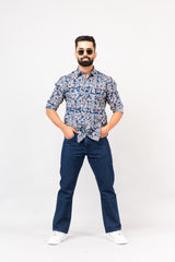 Multi Colored Floral Sanganeri Print Shirt