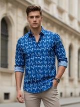 Peacock Sanganeri Printed Shirt