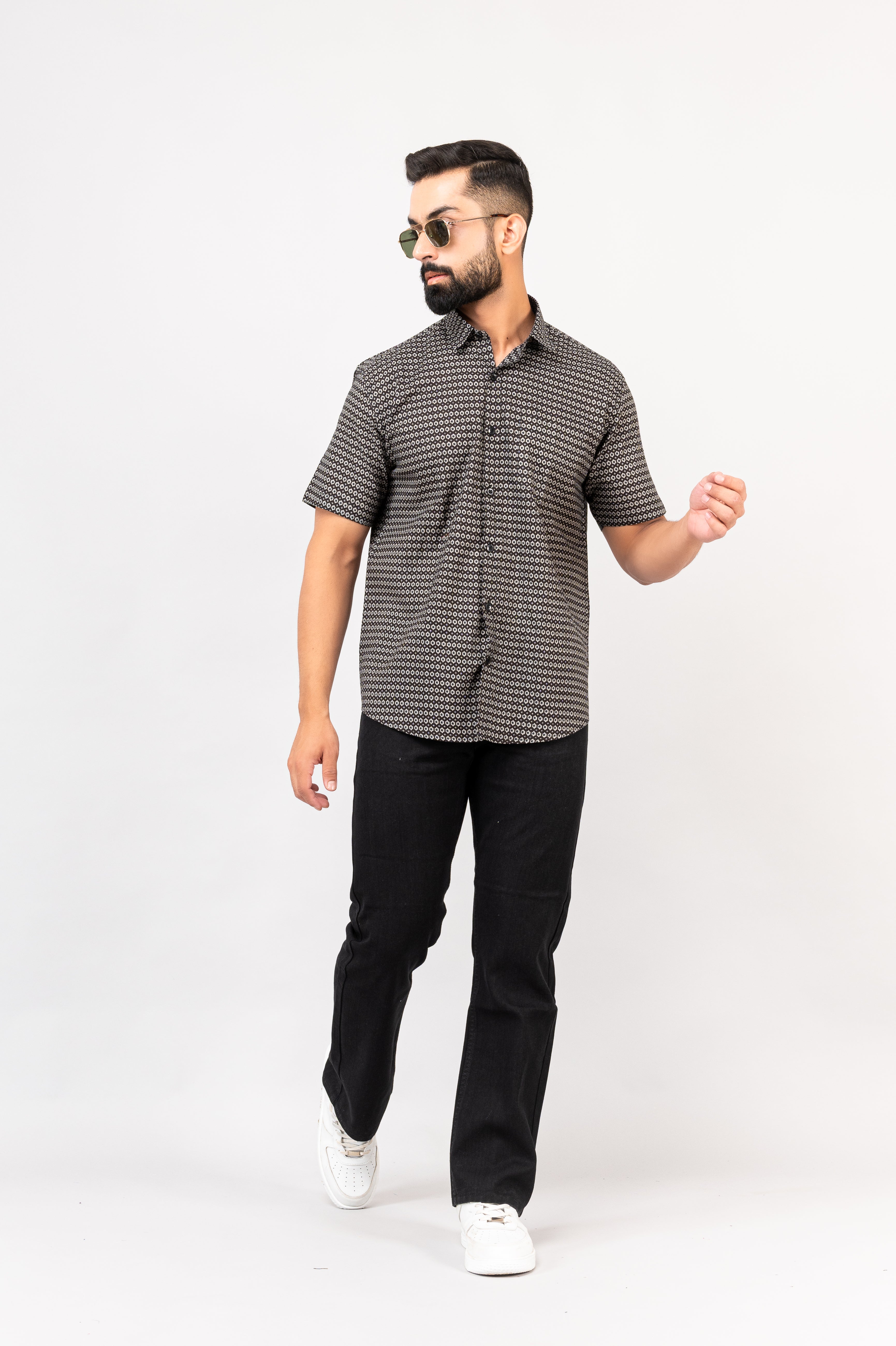 Black Sanganeri Shirt