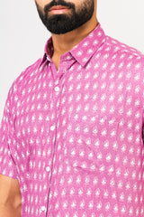 Onion Pink Sanganeri Shirt