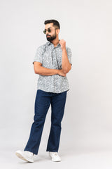 Grey Sanganeri Shirt