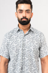 Grey Sanganeri Shirt