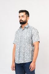Grey Sanganeri Shirt