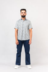 Grey Sanganeri Shirt