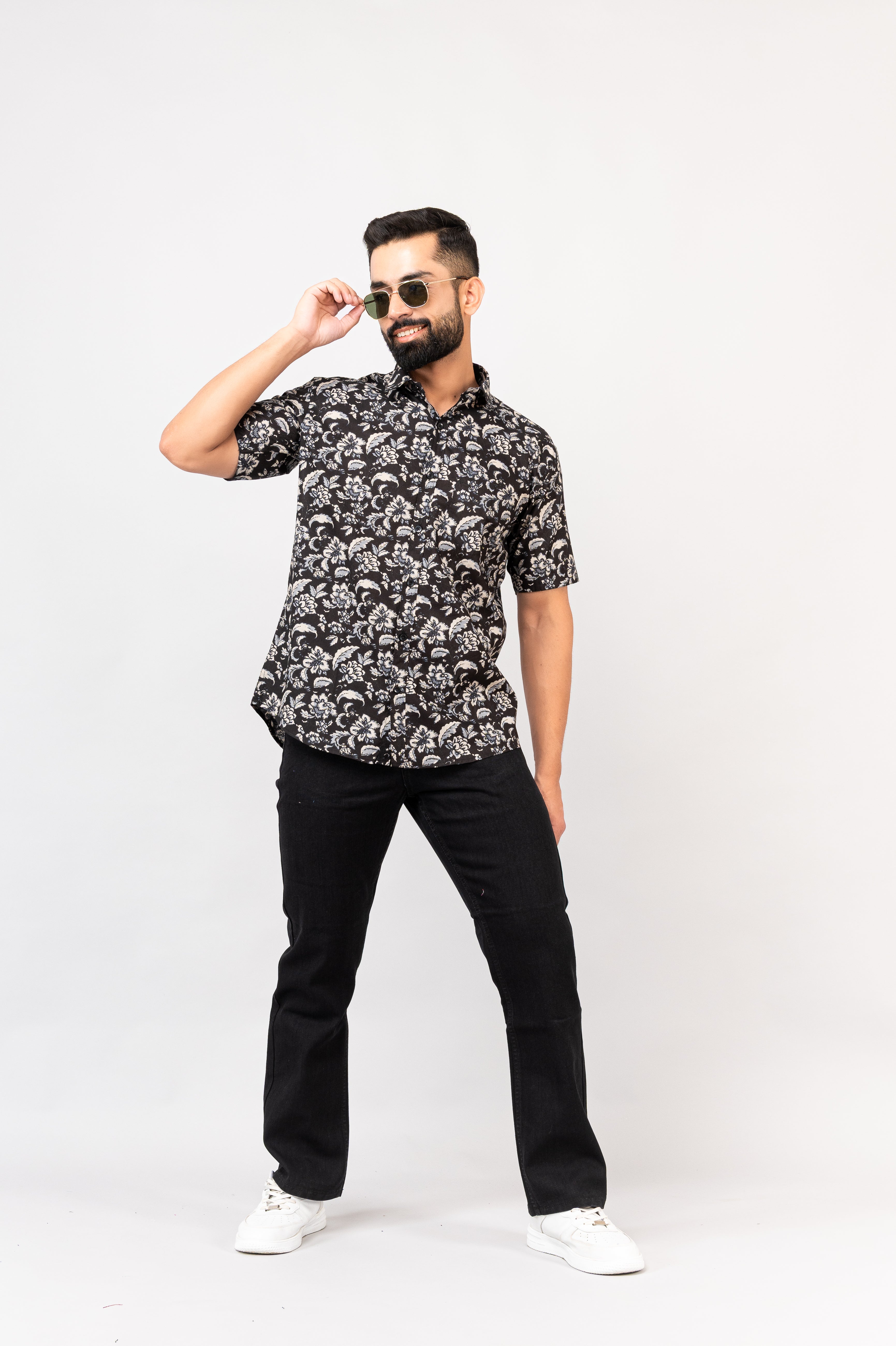 Black Sanganeri Shirt