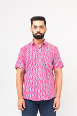Pink Sanganeri Shirt