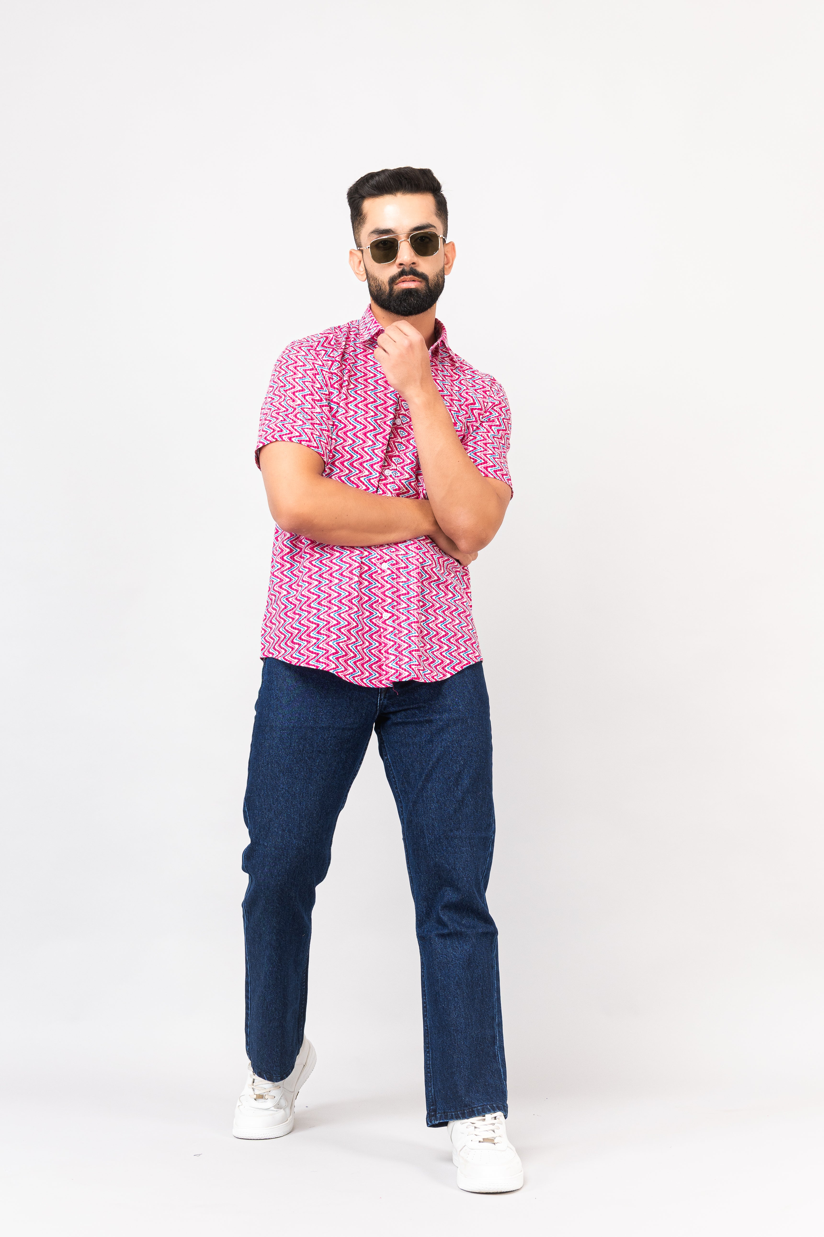 Pink Sanganeri Shirt