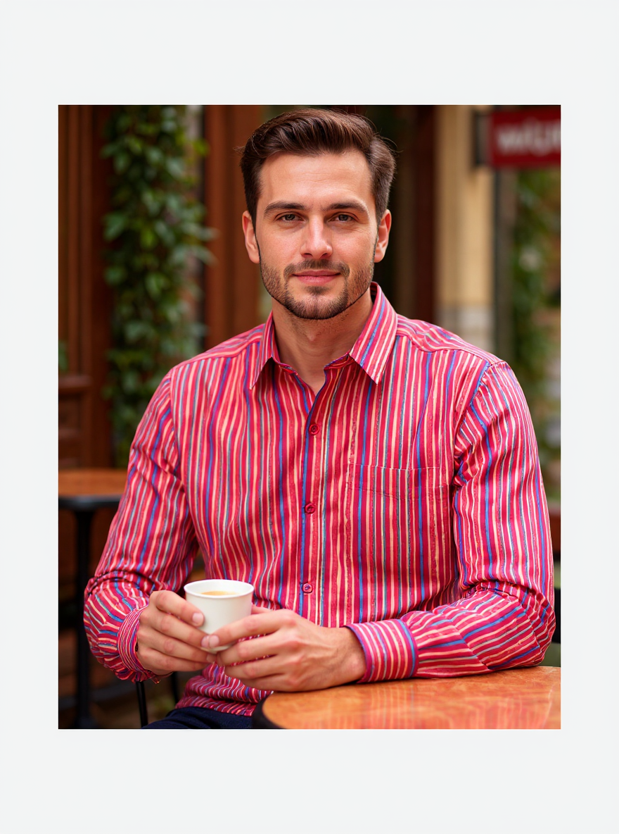 Multicolor Stripes Sanganeri Full Sleeves Shirt