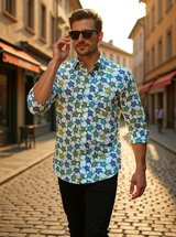 Multi Turtle Sanganeri Full Sleeves Shirt