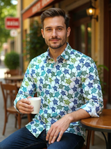 Multi Turtle Sanganeri Full Sleeves Shirt