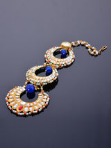 Traditional Kundan Meena Maang Tikka