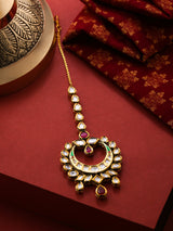 Traditional Kundan Meena Maang Tikka