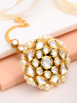 Traditional Kundan Meena Borla Maang Tikka