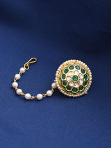 Traditional Kundan Meena Borla Maang Tikka