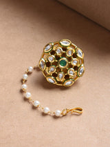 Traditional Kundan Meena Borla Maang Tikka