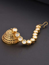 Traditional Kundan Meena Borla Maang Tikka