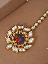 Peacock Kundan Meena Tikka Maang Tikka